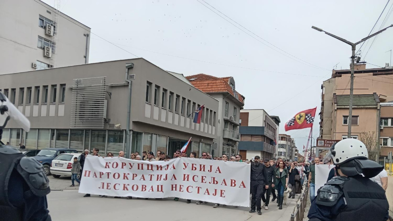 Demonstracije u Leskovcu