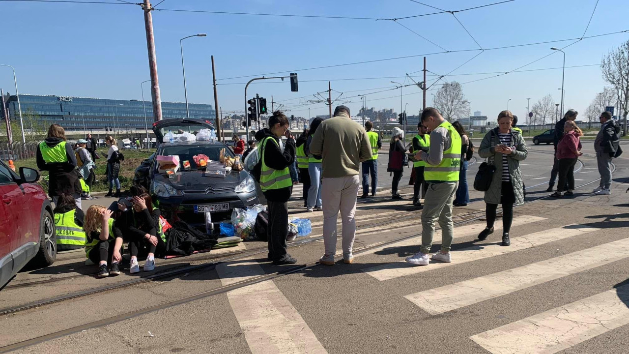 Blokada, studenti, studentski protest, blokada depoa GSP-a