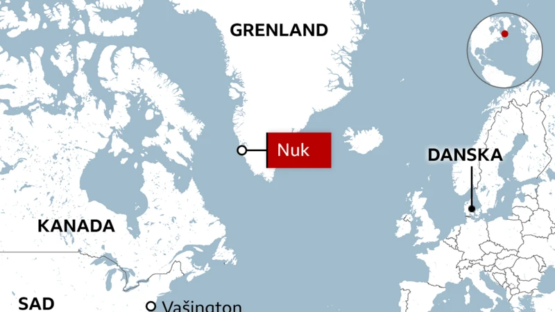 Mapa Grenlanda (ilustracija)