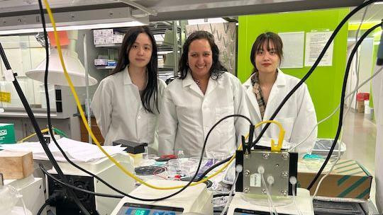 Sibani Lisa Bisval (u sredini) sa istraživačicama tokom rada na projektu