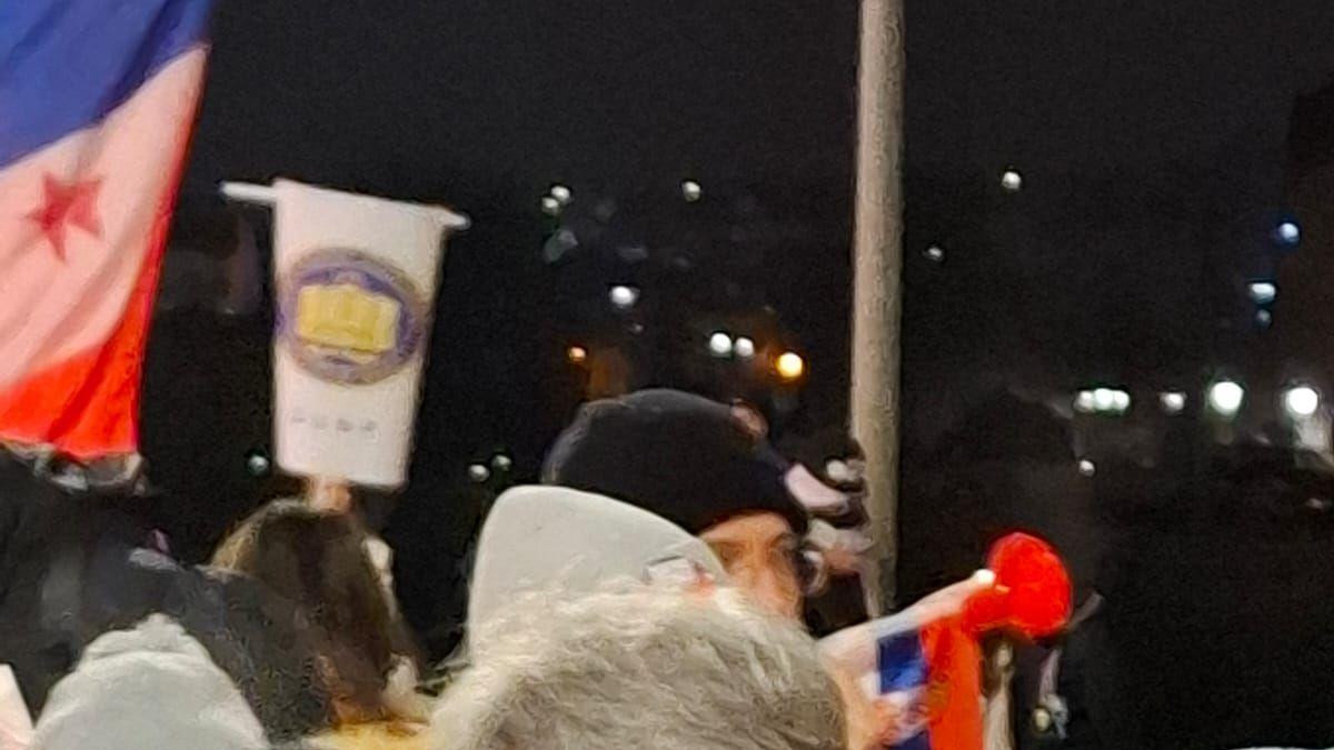 Danica Grujičić na studentskom protestu u Kragujevcu na Sretenje