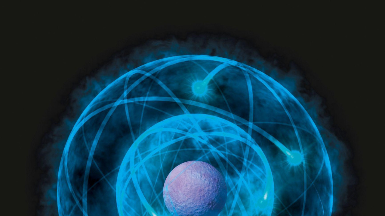 ilustracija slike atoma, atom, struktura atoma