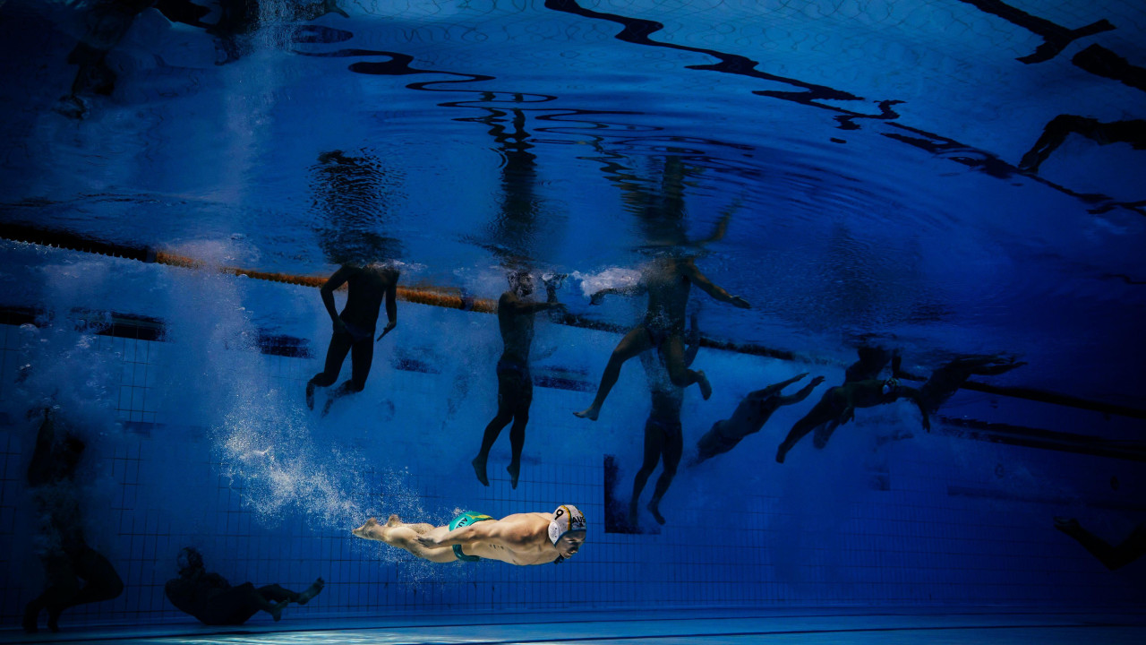 vaterpolo, igrači vaterpola u bazenu