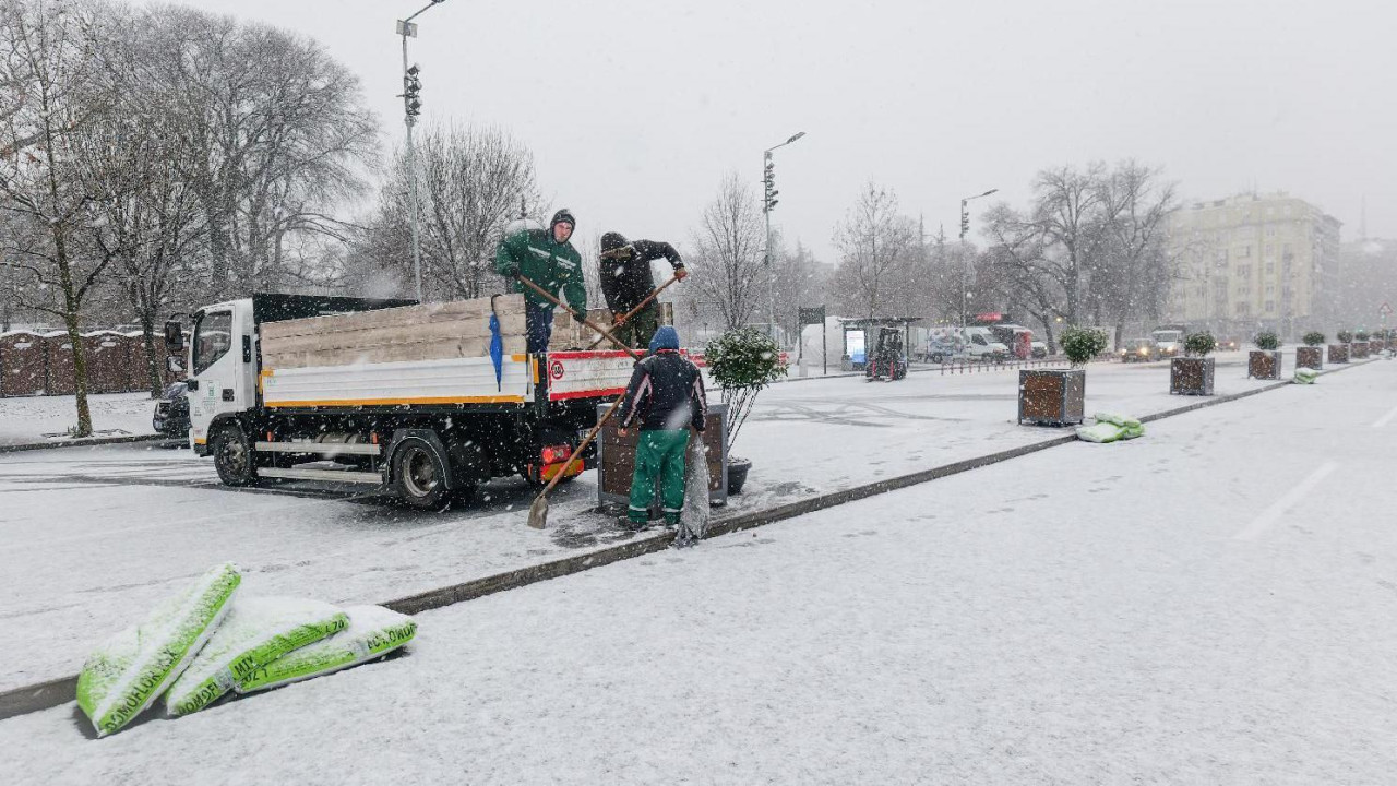 Radnici javnih preduzeća čiste sneg u Beogradu