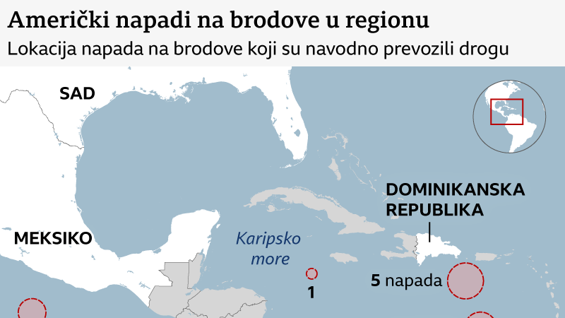napadi američkih snaga na venecuelanske brodove i čamce