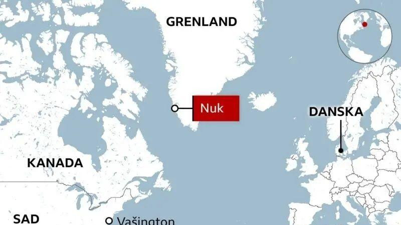 grenland, mapa grenlanda