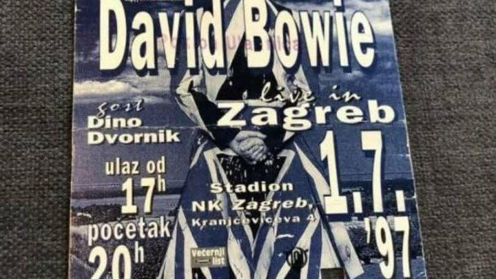 Karta za koncert Dejvida Bouvija u Zagrebu 1997.