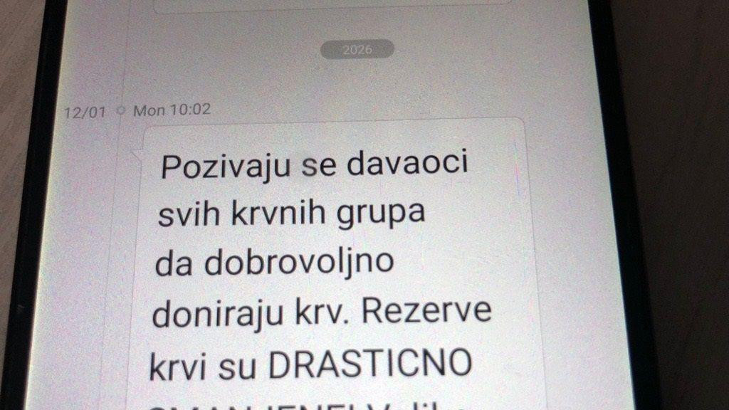 apel za davanje krvi