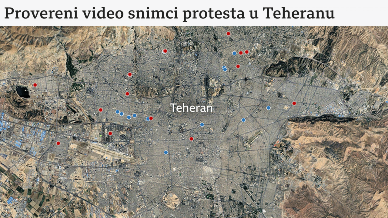 Mapa Teherana iz vazduha