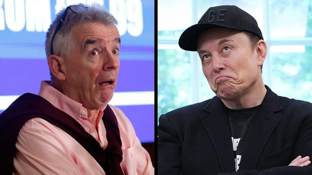 
                    Majkl O'LOiri, šef Rajanera, i Ilon Mask, tehnološki milijarder, danima razmenjuju uvrede zbog odluke avio-kompanije da ne koristi Maskov satelitski internet proizvod Sta