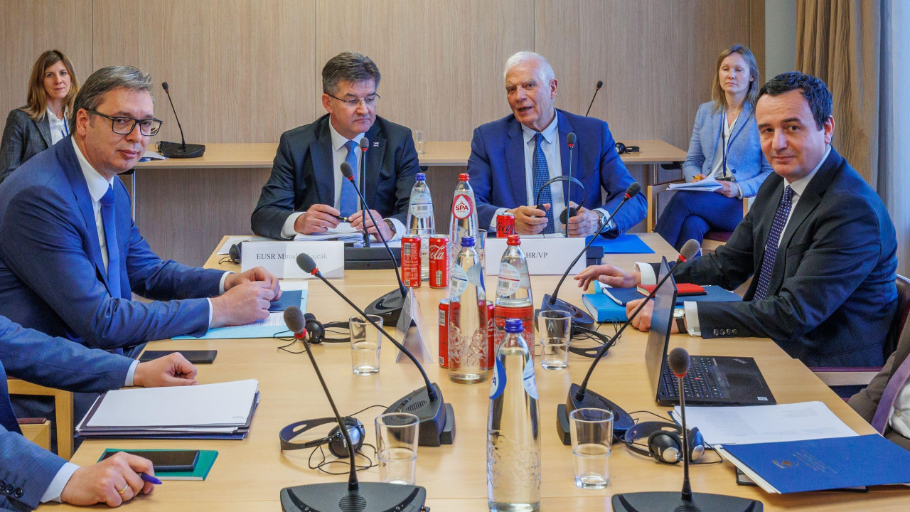 lajčak, borelj, vućić i kurti, pregovori o kosovu