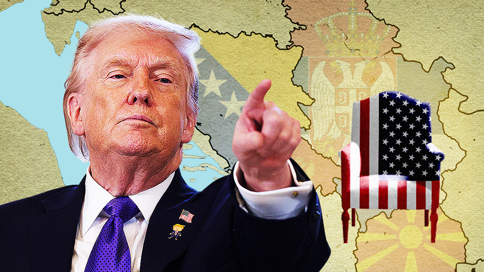 Donald Tramp, predsednik Sjedinjenih Država, i mapa Zapadnog Balkana