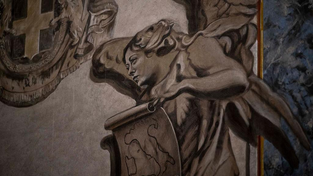 Freska koja podseća na italijansku premijerku Đorđu Meloni