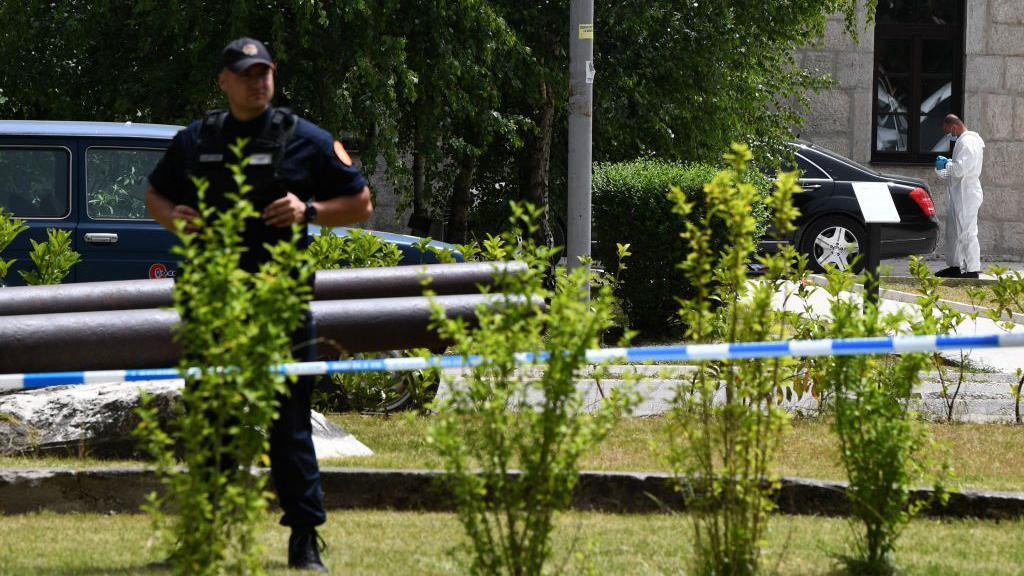 policija, crnogorska policija, uviđaj posle ubistva pripadnika škaljarskog klana na Cetinju 